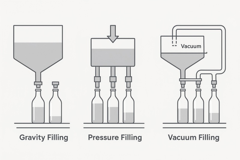 Gravity VS Pressure VS Vacuum Filling Systems in Monoblock Equipment