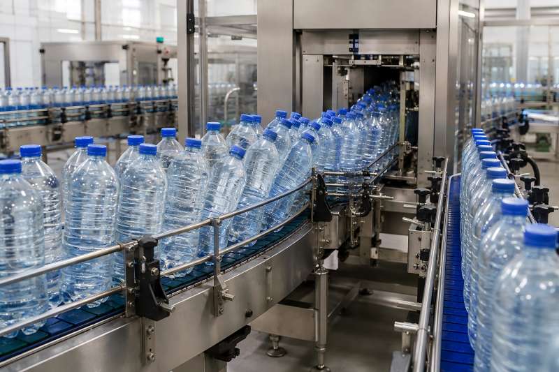 Conveyor Jamming of water bottling line