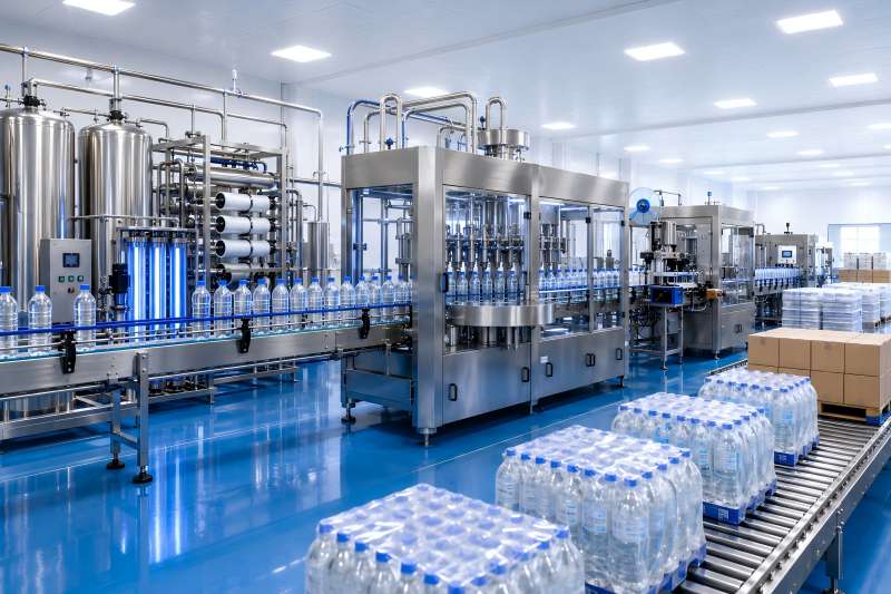 Complete Water Bottling Line Process