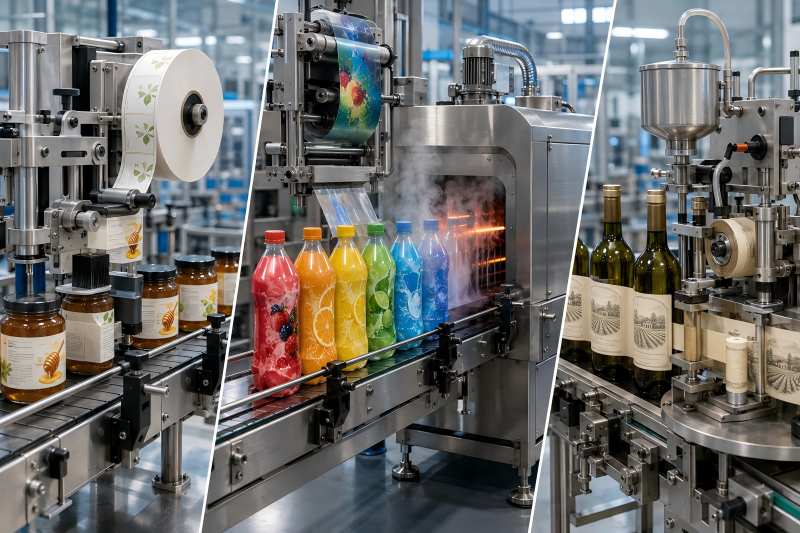 Self-Adhesive vs Shrink Sleeve vs Paste Industrial Labeling Machine
