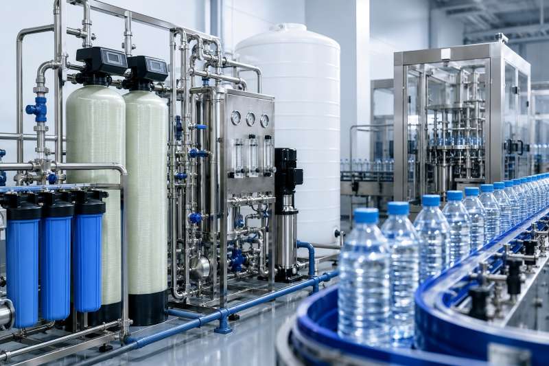 Water Treatment System in a Water Bottling Line