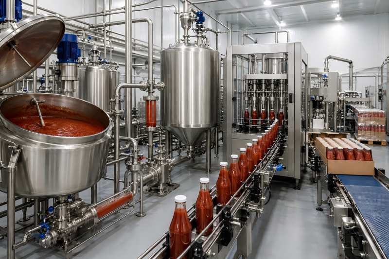 How a Complete Sauce Production Line Works